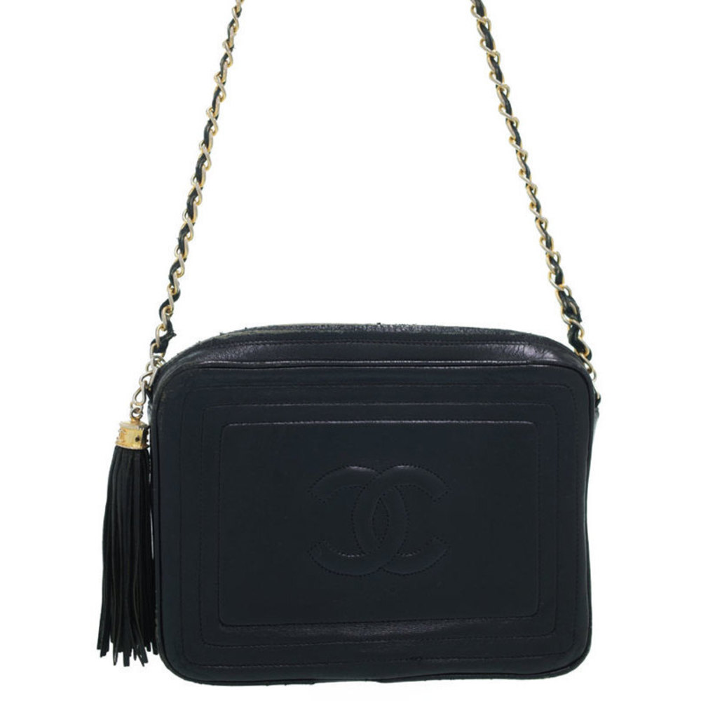 Chanel Coco Mark Chain Shoulder Bag Black